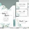 Editable Greenery Soft Eucalyptus Baby Shower Invitation Set