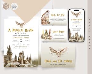 Wizard Baby Shower Invitation Set