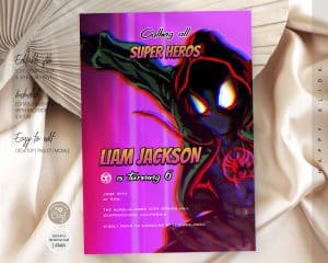 Spiderman Invites, Spiderman Invitation