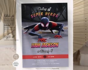 spiderman party invitations