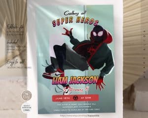 Miles Morales Birthday Invitation