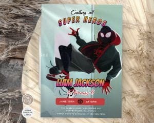 Miles Morales Birthday Invitation