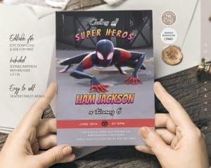 spiderman party invitations