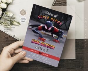 spiderman party invitations