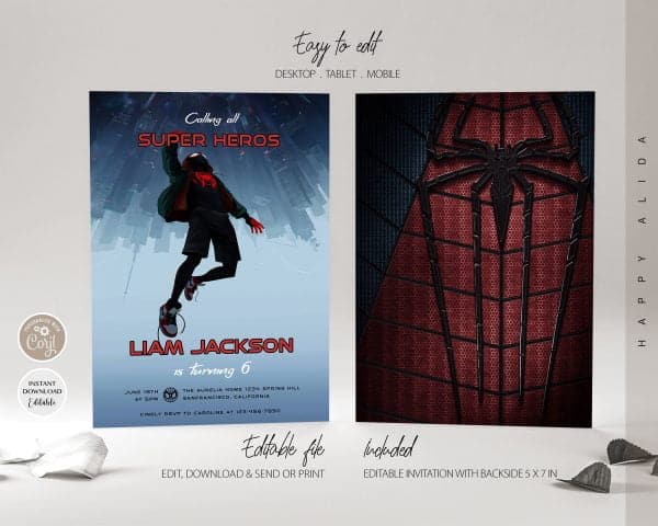 Spider-man Birthday Invitation