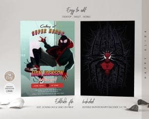 Miles Morales Birthday Invitation